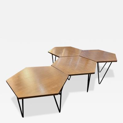  ISA Bergamo I S A Italy Gio Ponti set of 4 modular hexagonal coffee tables