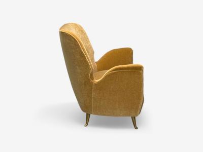  ISA Bergamo I S A Italy ISA Bergamo Italian Mid Century Modern Bronze Camel Mohair Settee 1950s