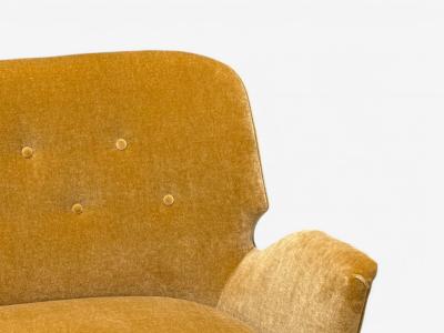  ISA Bergamo I S A Italy ISA Bergamo Italian Mid Century Modern Bronze Camel Mohair Settee 1950s