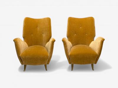  ISA Bergamo I S A Italy ISA Bergamo Italian Mid Century Modern Bronze Camel Mohair Sofa Set 1950s