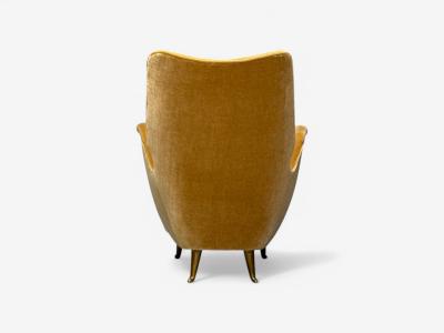  ISA Bergamo I S A Italy ISA Bergamo Italian Mid Century Modern Bronze Camel Mohair Sofa Set 1950s