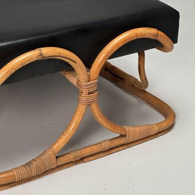  ISA Bergamo I S A Italy ISA Ponte San Pietro Italian Mid Century Modern Armchair Ottoman Rattan