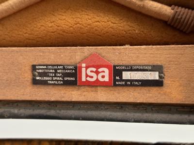  ISA Bergamo I S A Italy ISA Ponte San Pietro Italian Mid Century Modern Armchair Ottoman Rattan