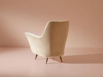  ISA Bergamo I S A Italy Ico Parisi velvet and brass armchairs by Isa Bergamo Italy 1950s
