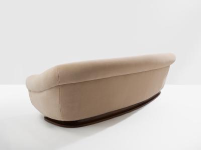  ISA Bergamo I S A Italy Isa Bergamo large Art Deco walnut mohair velvet sofa 1940s