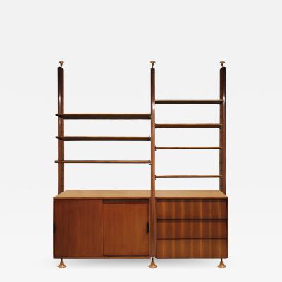  ISA Bergamo I S A Italy Large Italian Wall Unit in Rosewood Teak and Mahogany 1964