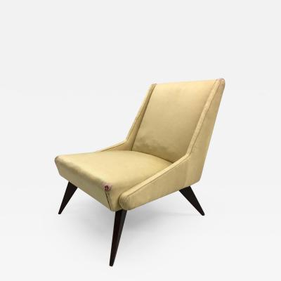  ISA Bergamo I S A Italy Pair of Italian Mid Century Modern Lounge Slipper Chairs by ISA 1950