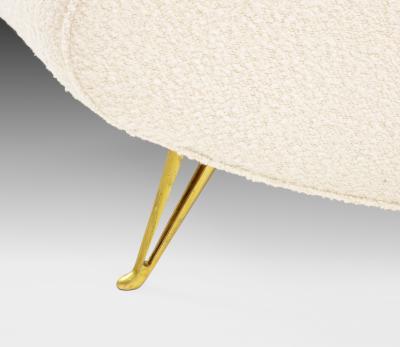  ISA Bergamo I S A Italy Rare Curved Settee in Ivory Boucl by ISA Bergamo