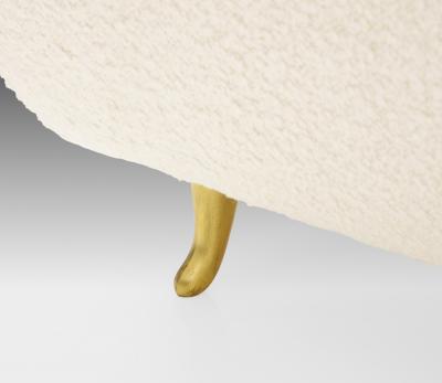  ISA Bergamo I S A Italy Rare Curved Settee in Ivory Boucl by ISA Bergamo