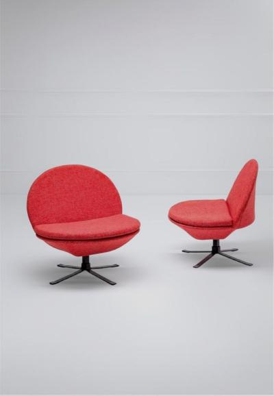 ISA Bergamo I S A Italy Rare Olimpia Swivel Armchairs