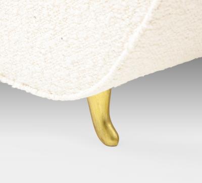  ISA Bergamo I S A Italy Rare Pair of Lounge or Slipper Chairs in Ivory Boucl by ISA Bergamo