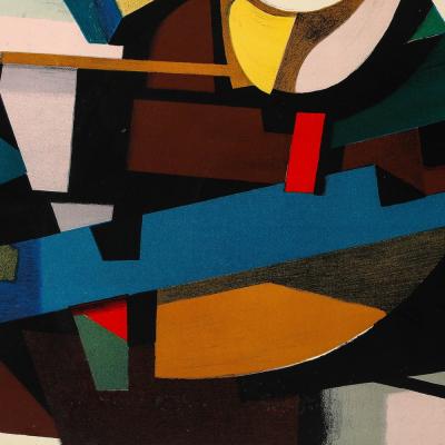  Ib Andersen Mid Century Modernist Lithograph Poster Politiken signed Ib Anderson