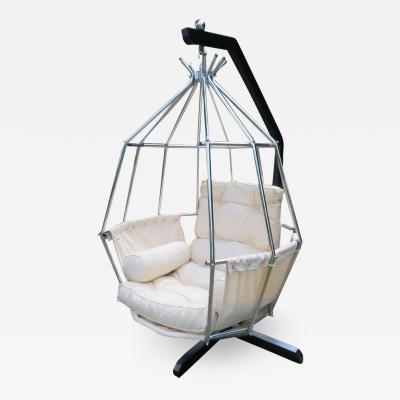 Ib Arberg - Fantastic Ib Arberg Hanging Parrot Mid-Century Modern Birdcage  Chair