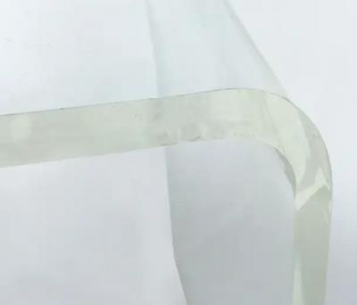  Iconic Design Gallery Custom Lucite Waterfall Table or Bench with Curved Sides