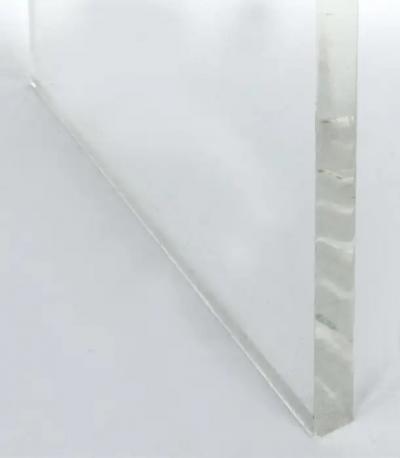  Iconic Design Gallery Custom Lucite Waterfall Table or Bench with Curved Sides