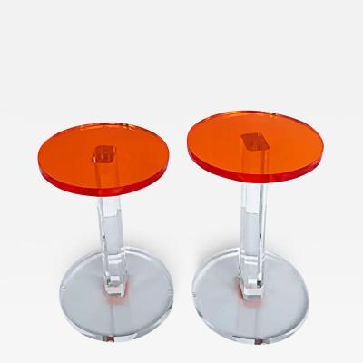  Iconic Design Gallery Iconic Design Gallery Custom Made Lucite Side Tables Pair