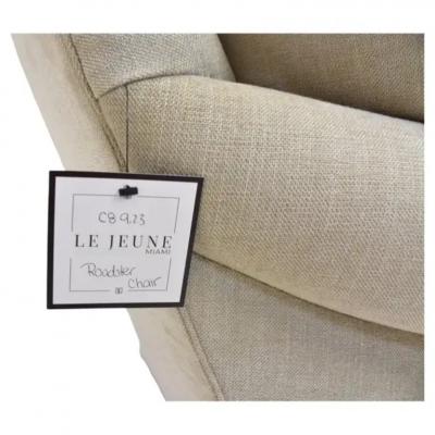 Iconic Design Gallery Le Jeune Upholstery Roadster Lounge Chair Showroom Model in Chenille