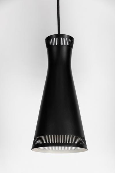  Idman Oy 1950s Mauri Almari Perforated Black Metal Pendant for Idman Oy Finland