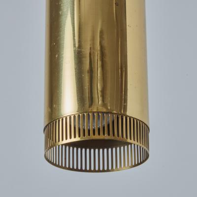  Idman Oy 1960s Perforated Brass Cylindrical Pendant Attributed to Mauri Almari for Idman