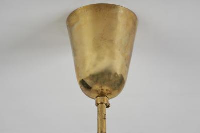  Idman Oy Brass Chandelier with Floral Decoration for Idman Oy Finland ca 1950s