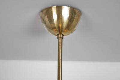  Idman Oy Brass Chandelier with Floral Decorations for Idman Finland 1950s