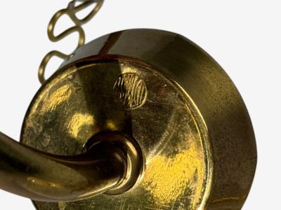  Idman Oy Mauri Almari Wall Lights Brass Glass Finland 1960s