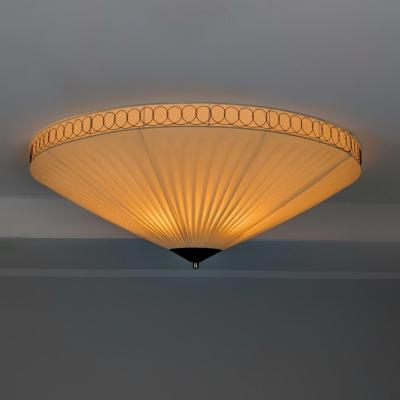  Idman Oy Mid Century Modern Sizable Flush Mount with Brass Wire Model 20399 Idman 1950s
