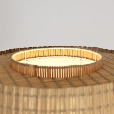  Idman Oy Mid century Brass Rattan Floor Lamp Model 62047 Idman 1940s 50s