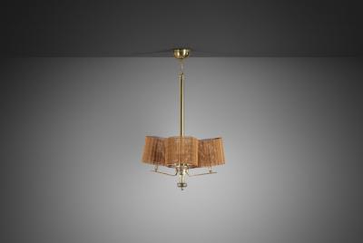  Idman Oy Model 1589 Chandelier by Idman Finland 1950s
