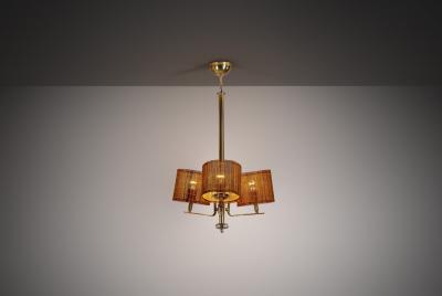  Idman Oy Model 1589 Chandelier by Idman Finland 1950s