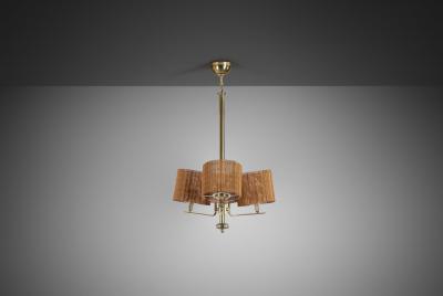  Idman Oy Model 1589 Chandelier by Idman Finland 1950s