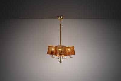 Idman Oy Model 1589 Chandelier by Idman Finland 1950s