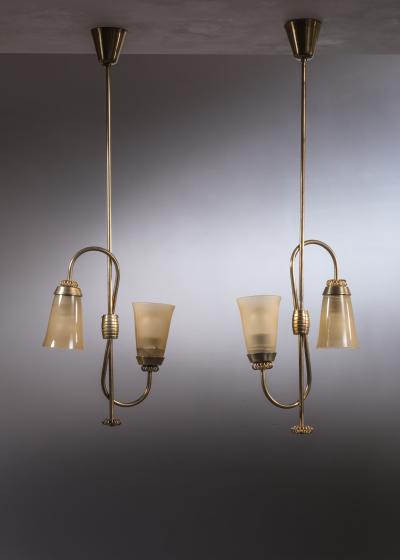  Idman Oy Pair of Maria Lindeman chandeliers