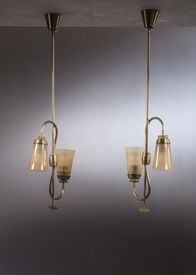  Idman Oy Pair of Maria Lindeman chandeliers