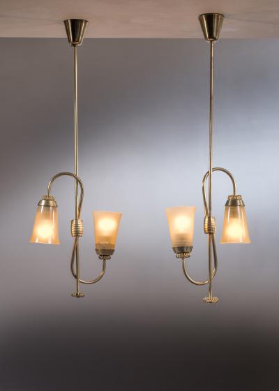  Idman Oy Pair of Maria Lindeman chandeliers