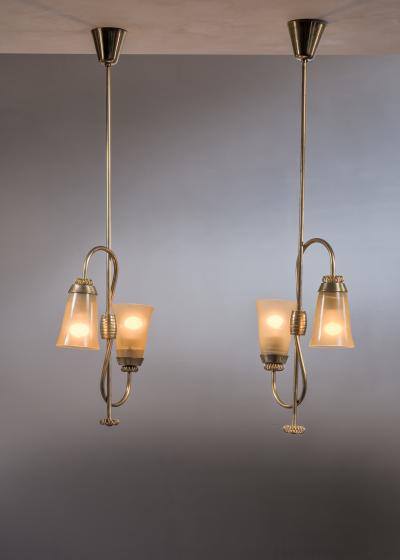  Idman Oy Pair of Maria Lindeman chandeliers