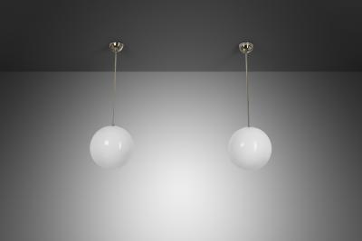  Idman Oy Pair of Paavo Tynell Model 1602 Pendant Lamps for Idman Finland 1950s