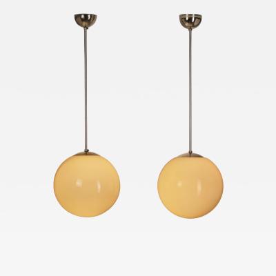  Idman Oy Pair of Paavo Tynell Model 1602 Pendant Lamps for Idman Finland 1950s