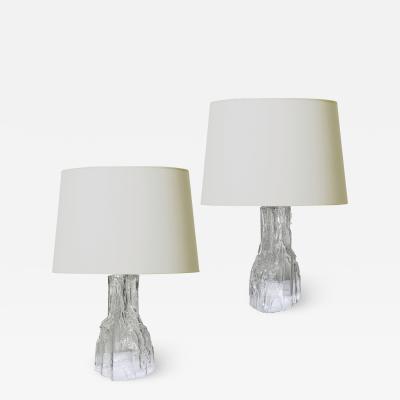  Iittala Pair of Rustically Textured Table Lamps by Iittala