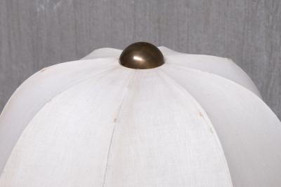  Il Punto Sculptural Il Punto la Bottega Brass Table Lamp with Umbrella Shade Italy 1970s