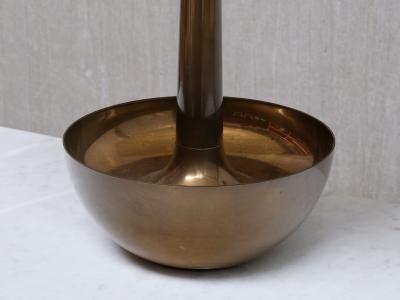  Il Punto Sculptural Il Punto la Bottega Brass Table Lamp with Umbrella Shade Italy 1970s