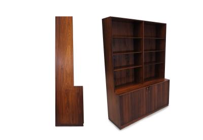  Illums Bolighus Frode Holm for Illums Bolighus Danish Rosewood Bookcase Cabinets
