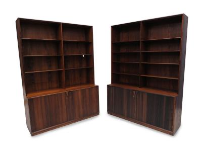  Illums Bolighus Frode Holm for Illums Bolighus Danish Rosewood Bookcase Cabinets