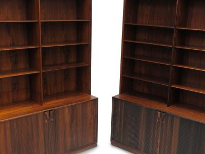  Illums Bolighus Frode Holm for Illums Bolighus Danish Rosewood Bookcase Cabinets