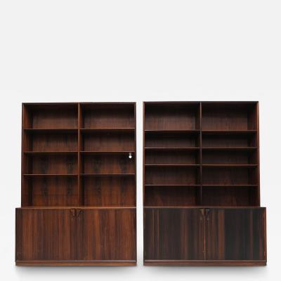  Illums Bolighus Frode Holm for Illums Bolighus Danish Rosewood Bookcase Cabinets