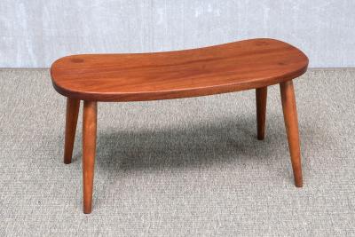  Illums Bolighus Illums Bolighus Organic Teak Stool Side Table Denmark 1950s