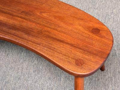  Illums Bolighus Illums Bolighus Organic Teak Stool Side Table Denmark 1950s