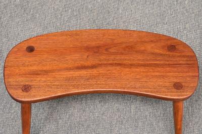  Illums Bolighus Illums Bolighus Organic Teak Stool Side Table Denmark 1950s
