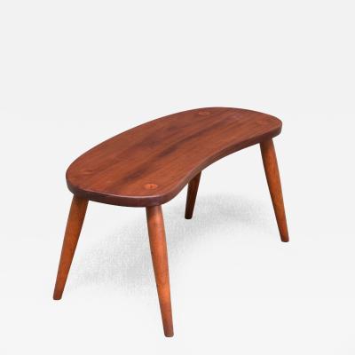  Illums Bolighus Illums Bolighus Organic Teak Stool Side Table Denmark 1950s