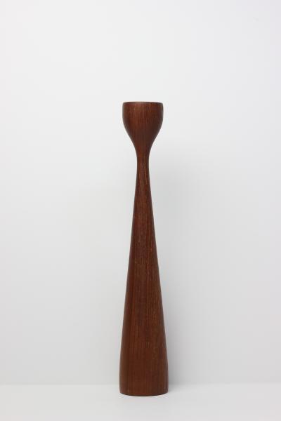 Illums Bolighus Long Thin Teak Candlestick Designed for Illums Bolighus Denmark 1960